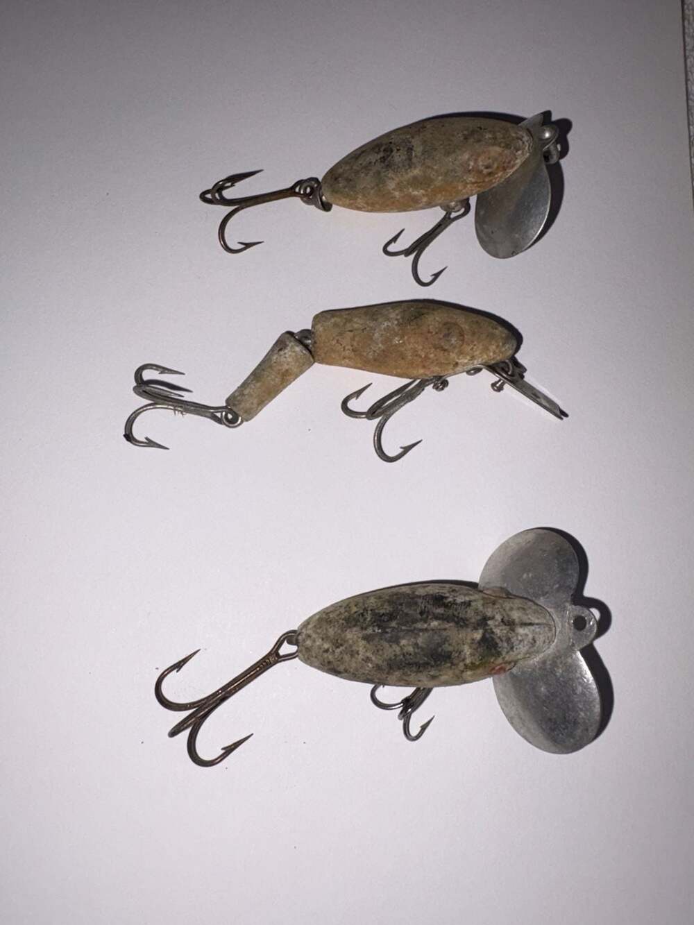 Vintage Fred Arbogast Jitterbug & Atlantic Lures Frantic Antick Fishing Lure Lot